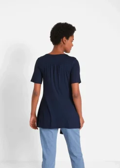 Damen bonprix Shirts & Tops|Nachhaltigere Materialien|Bedrucktes 2in1 Shirt mit Rundhals