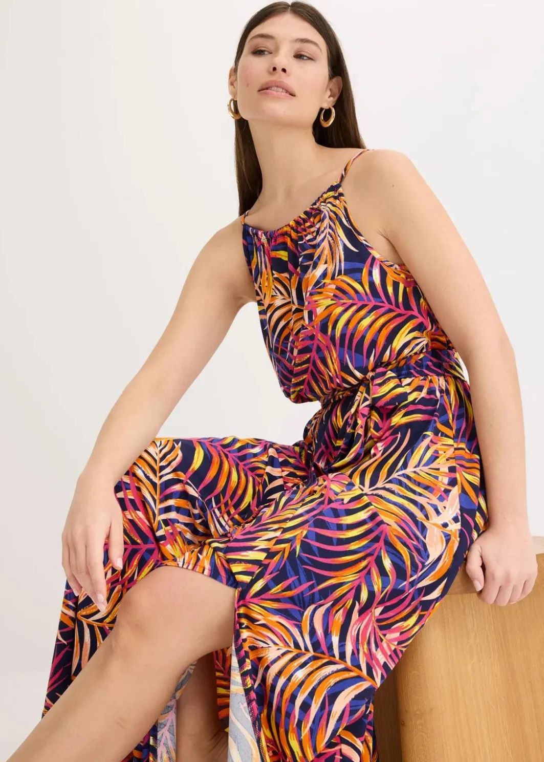 Discount bedrucktes Jerseykleid Damen Kleider|Bekleidung·Pullover & Strickjacken