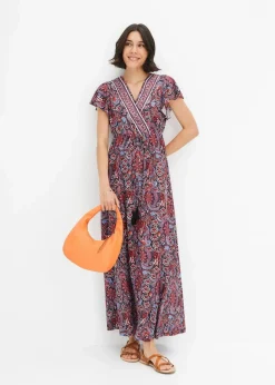 Online Bedrucktes Jersey-Maxikleid Damen Kleider|Bekleidung·Pullover & Strickjacken