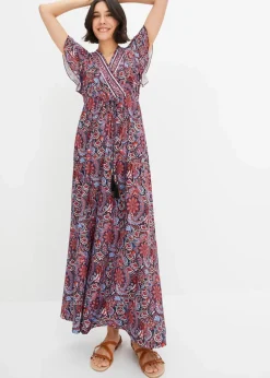 Online Bedrucktes Jersey-Maxikleid Damen Kleider|Bekleidung·Pullover & Strickjacken