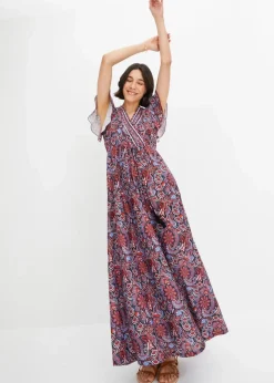 Online Bedrucktes Jersey-Maxikleid Damen Kleider|Bekleidung·Pullover & Strickjacken