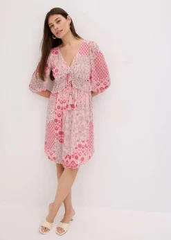 Outlet bedrucktes Mesh-Tunika-Kleid Damen Bekleidung·Pullover & Strickjacken|Kleider