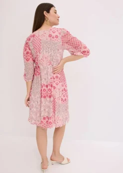 Outlet bedrucktes Mesh-Tunika-Kleid Damen Bekleidung·Pullover & Strickjacken|Kleider