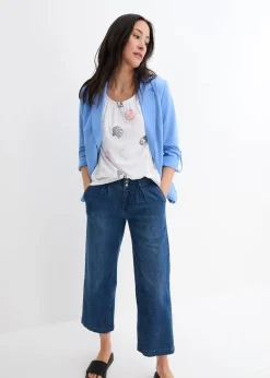 Damen bonprix Nachhaltigere Materialien|Shirts & Tops|Bedrucktes Shirt mit Rundhalsausschnitt aus Bio-Baumwolle