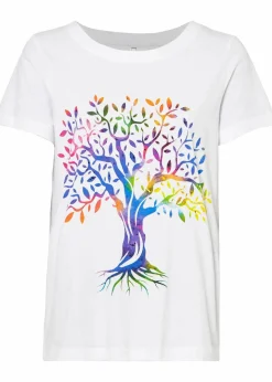 Damen bonprix Nachhaltigere Materialien|Shirts & Tops|Bedrucktes T-Shirt aus Bio-Baumwolle