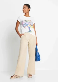 Damen bonprix Nachhaltigere Materialien|Shirts & Tops|Bedrucktes T-Shirt aus Bio-Baumwolle