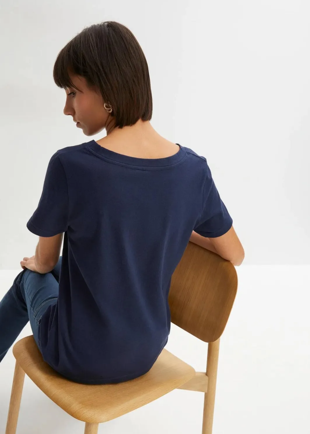 Damen bonprix Shirts & Tops|Nachhaltigere Materialien|Bedrucktes T-Shirt aus Bio-Baumwolle
