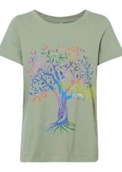 Bedrucktes T-Shirt aus Bio-Baumwolle Damen Nachhaltigere Materialien|Shirts & Tops