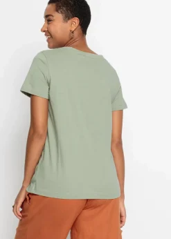 Bedrucktes T-Shirt aus Bio-Baumwolle Damen Nachhaltigere Materialien|Shirts & Tops