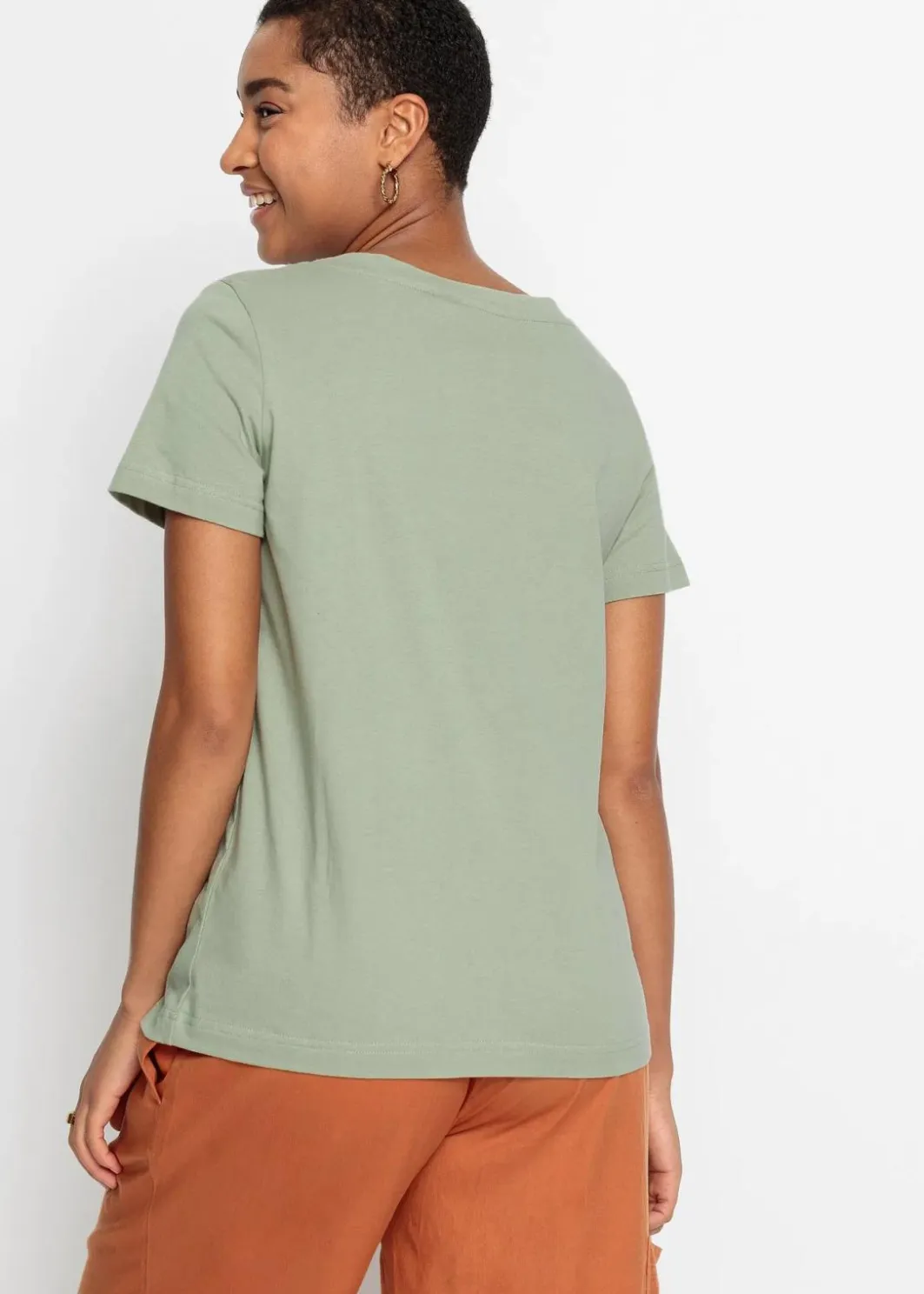Bedrucktes T-Shirt aus Bio-Baumwolle Damen Nachhaltigere Materialien|Shirts & Tops