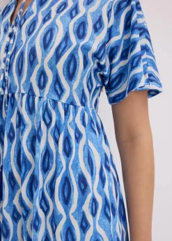 Damen bonprix Bekleidung·Pullover & Strickjacken|Kleider|bedrucktes Tunika-Kleid