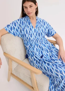 Damen bonprix Bekleidung·Pullover & Strickjacken|Kleider|bedrucktes Tunika-Kleid