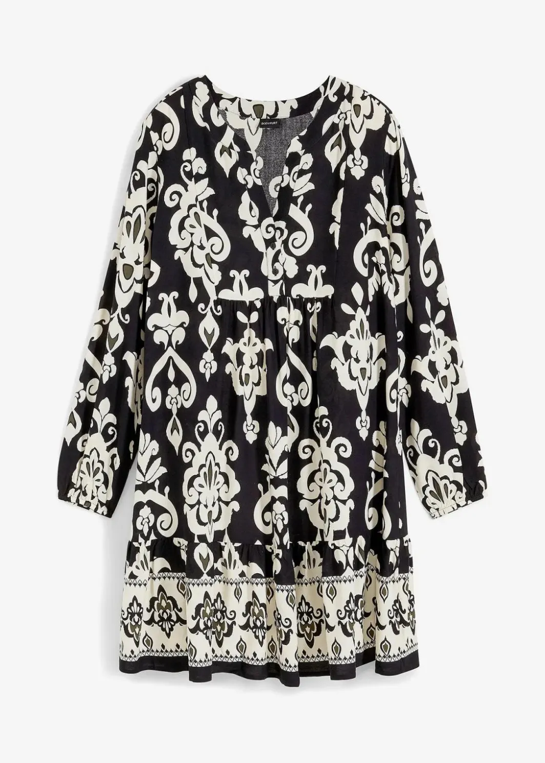 Sale bedrucktes Tunika-Kleid Damen Bekleidung·Pullover & Strickjacken|Kleider