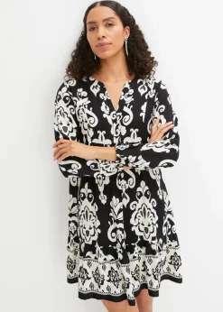 Sale bedrucktes Tunika-Kleid Damen Bekleidung·Pullover & Strickjacken|Kleider