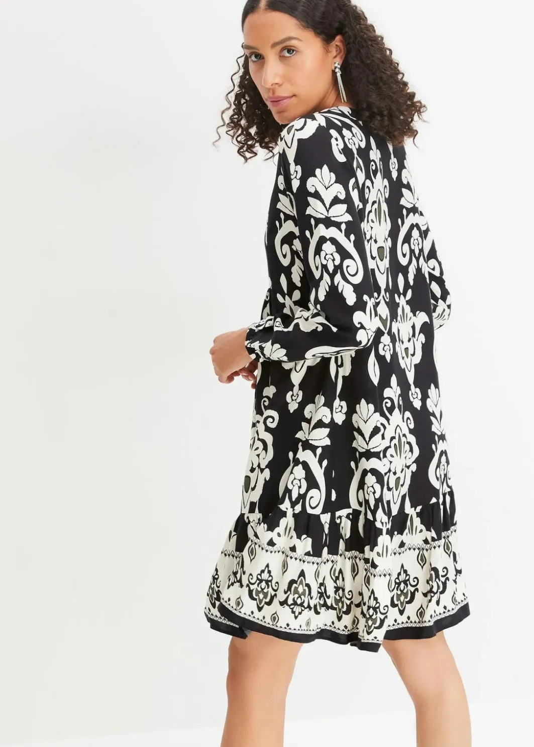 Sale bedrucktes Tunika-Kleid Damen Bekleidung·Pullover & Strickjacken|Kleider