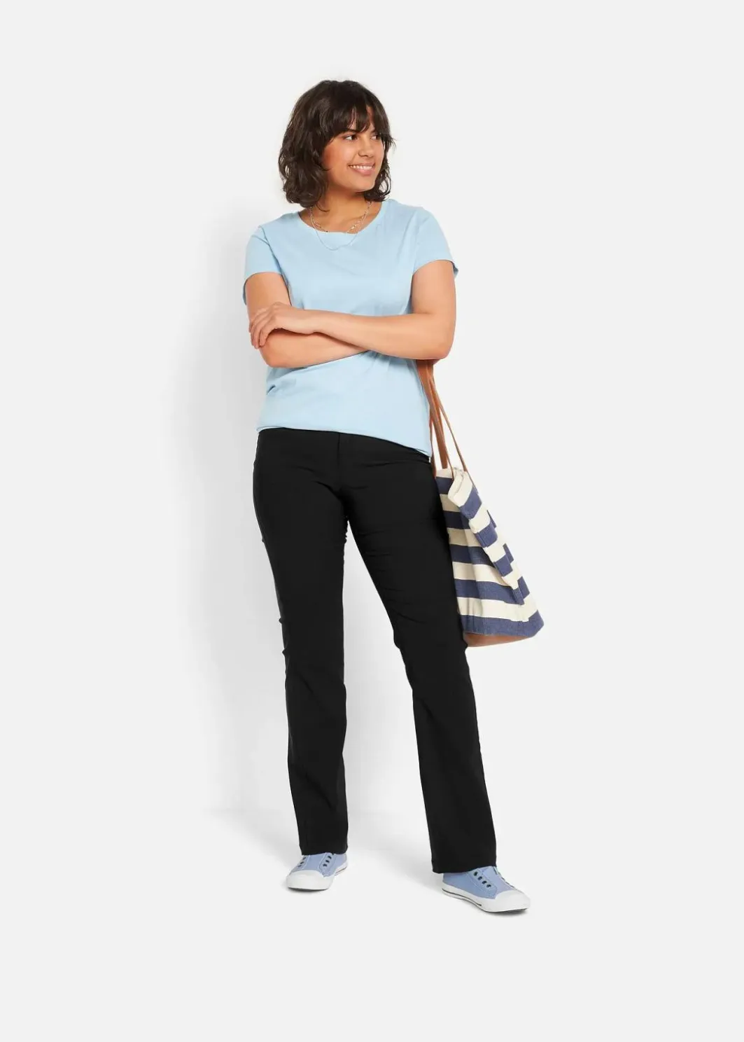 New Bengalin-Stretch-Hose, Bootcut Damen Kurzgrößen|Bekleidung·Kleider