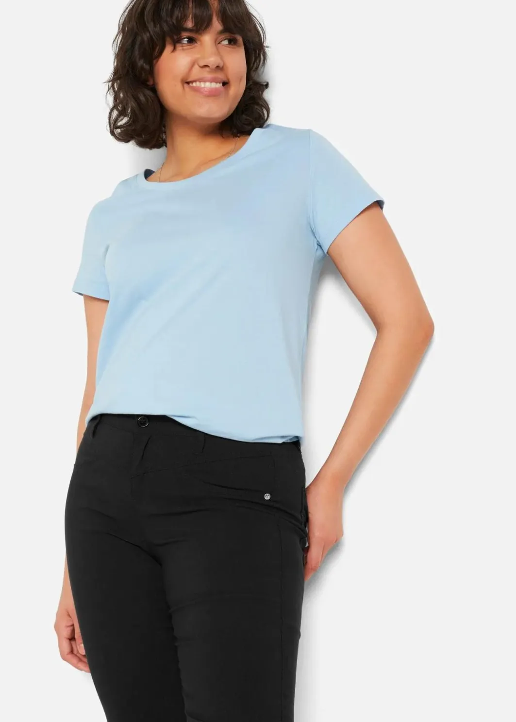 New Bengalin-Stretch-Hose, Bootcut Damen Kurzgrößen|Bekleidung·Kleider