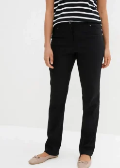 Damen bonprix Bekleidung·Kleider|Hosen|Bengalin-Stretch-Hose mit Bequembund, Straight