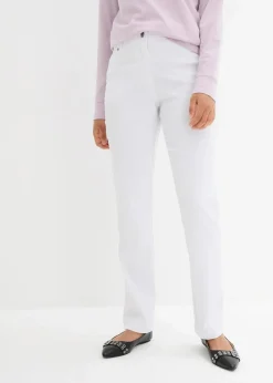 New Bengalin-Stretch-Hose mit Bequembund, Straight Damen Hosen|Bekleidung·Kleider