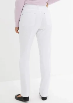 New Bengalin-Stretch-Hose mit Bequembund, Straight Damen Hosen|Bekleidung·Kleider