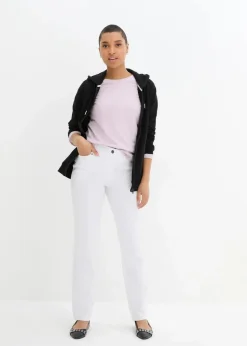 New Bengalin-Stretch-Hose mit Bequembund, Straight Damen Hosen|Bekleidung·Kleider