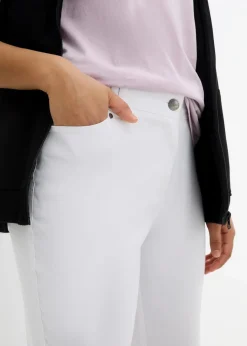 New Bengalin-Stretch-Hose mit Bequembund, Straight Damen Hosen|Bekleidung·Kleider