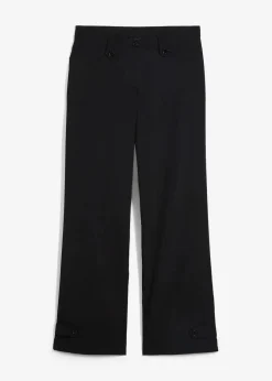 Damen bonprix Kurzgrößen|Bekleidung·Kleider|Bengalin-Stretch-Hose mit Bequembund