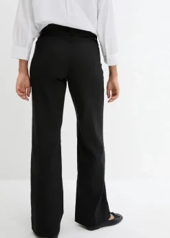 Damen bonprix Kurzgrößen|Bekleidung·Kleider|Bengalin-Stretch-Hose mit Bequembund