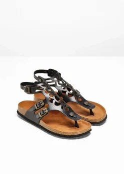 Discount Bequeme Sandale aus Leder Damen Strandmode|Sommerschuhe