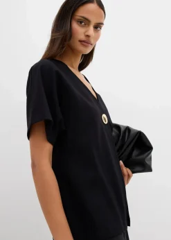 Best Bequeme Weste mit Zierknopf aus Punto di Roma Damen Bekleidung·Blusen & Tuniken|Bekleidung·Hosen