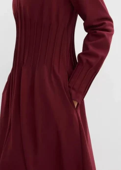 Damen bonprix Bekleidung·Pullover & Strickjacken|Kleider|Bequemes Kleid mit Zierfalten aus Viskose-Mix