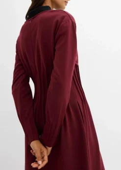 Damen bonprix Bekleidung·Pullover & Strickjacken|Kleider|Bequemes Kleid mit Zierfalten aus Viskose-Mix