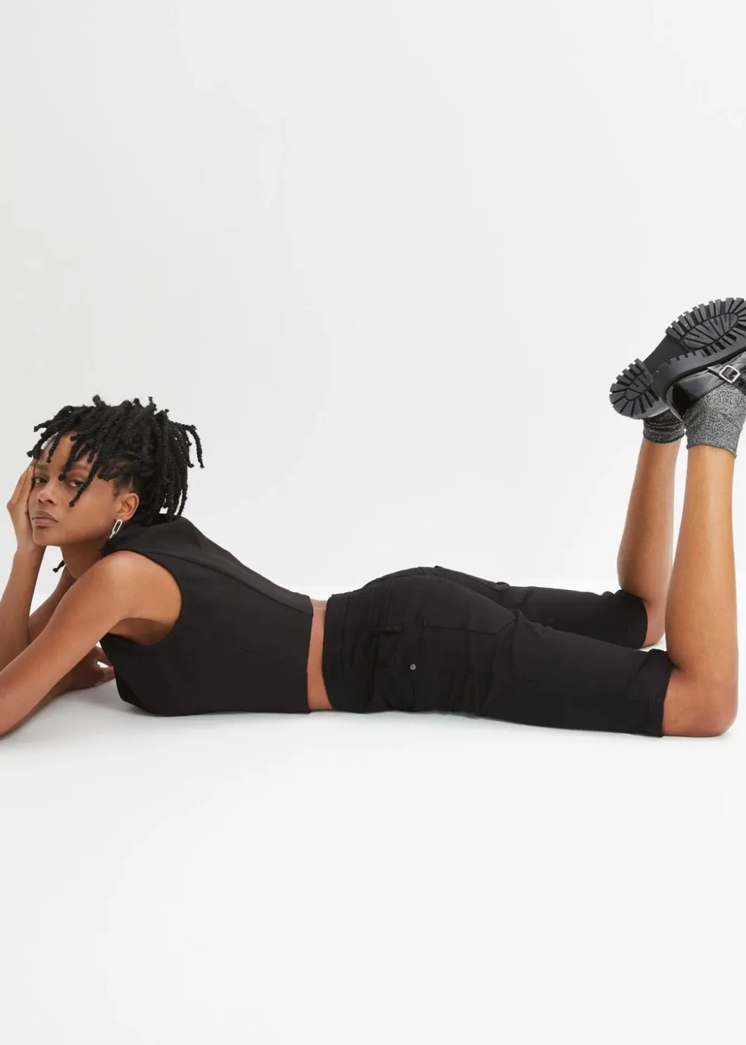 Online Bermuda aus elastischem Baumwoll-Mix Damen Bekleidung·Outdoorbekleidung|Bekleidung·Kleider