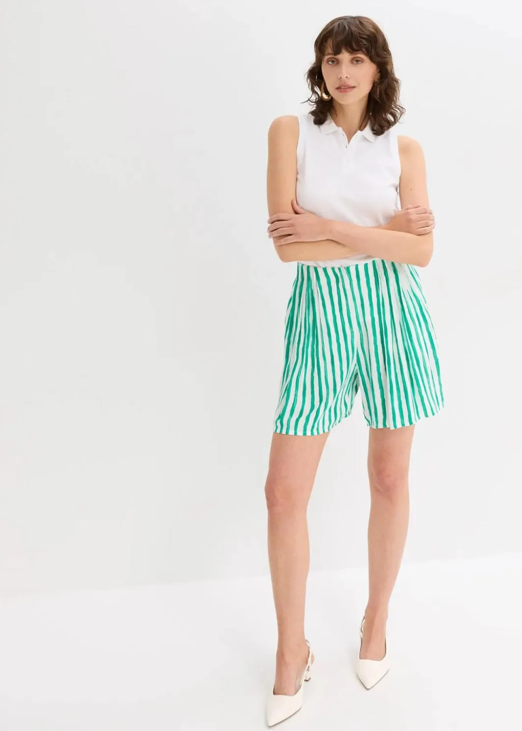 Damen bonprix Hosen|Shorts|Bermuda aus fließender Viscose