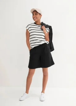 Damen bonprix Bekleidung·Outdoorbekleidung|Bekleidung·Kleider|Bermuda aus Leinen-Baumwoll-Mix