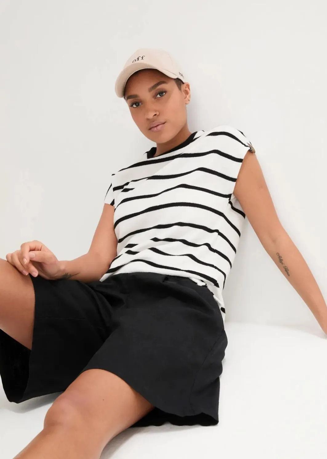 Damen bonprix Bekleidung·Outdoorbekleidung|Bekleidung·Kleider|Bermuda aus Leinen-Baumwoll-Mix