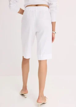 Damen bonprix Hosen|Shorts|Bermuda aus Leinen-Mix