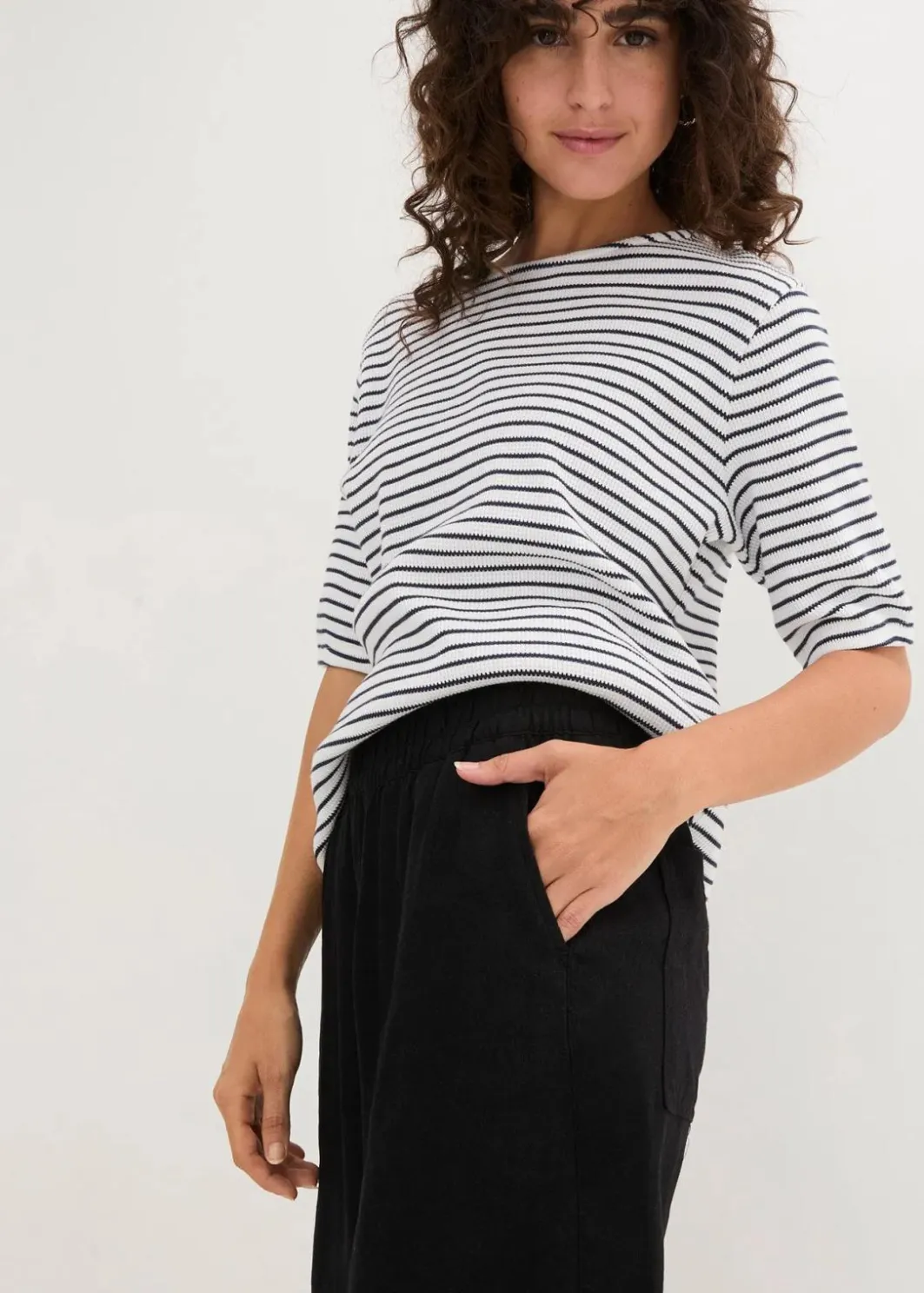 Damen bonprix Bekleidung·Outdoorbekleidung|Bekleidung·Kleider|Bermuda aus Leinen-Viskose Mischung