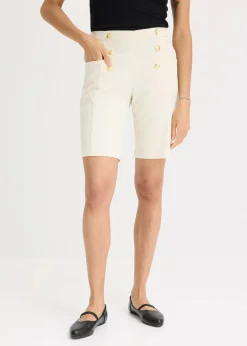 Clearance Bermuda mit dekorativen Knöpfen Damen Bekleidung·Outdoorbekleidung|Bekleidung·Kleider