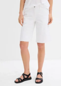 Damen bonprix Bekleidung·Outdoorbekleidung|Bekleidung·Kleider|Bermuda mit offener Saumkante