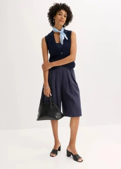 Damen bonprix Bekleidung·Outdoorbekleidung|Bekleidung·Kleider|Bermudas mit Bundfalten
