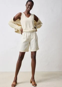 Damen bonprix Bekleidung·Outdoorbekleidung|Bekleidung·Kleider|Bermudashorts aus reinem Leinen