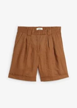 Damen bonprix Bekleidung·Outdoorbekleidung|Bekleidung·Kleider|Bermudashorts aus reinem Leinen