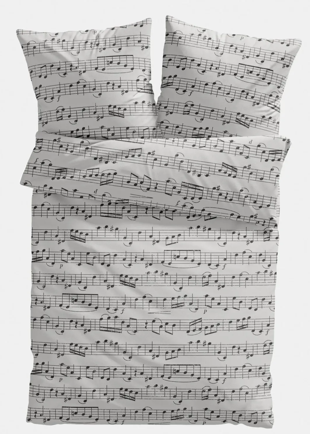 bonprix Bettwäsche|Bettwäsche mit Musiknoten