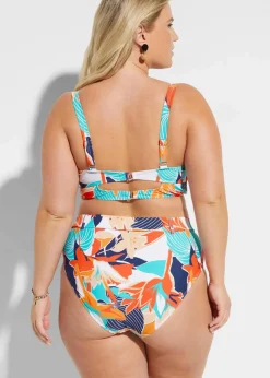 Sale Bügel Bikini mit Highwaist-Bikinihose (2-tlg.Set) Damen Große Cups D-F|Nachhaltigere Materialien