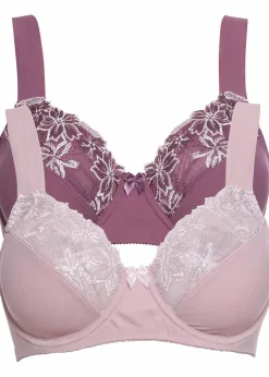 Best Bügel-BH mit gepolsterten Trägern (2er Pack) Damen Große Cups D-H|Bhs