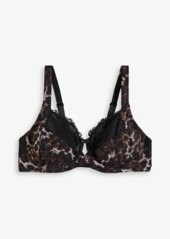 Damen bonprix Wäsche·Dessous|Wäsche·Große Cups D-H|Bügel-BH mit gepolsterten Trägern und zarter Spitze