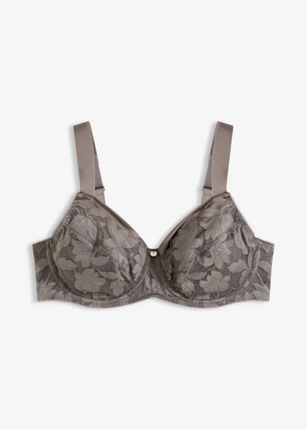 Damen bonprix Wäsche·Dessous|Wäsche·Große Cups D-H|Bügel-BH mit gepolsterten Trägern und Glanzeffekt