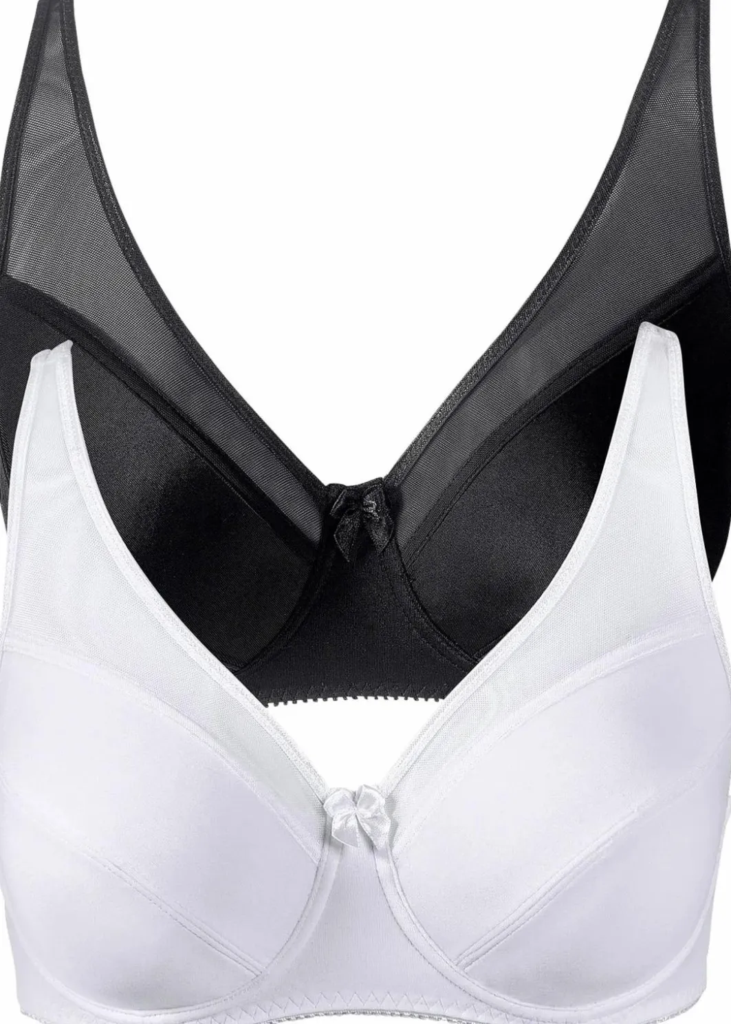 Damen bonprix Große Cups D-H|Bhs|Bügel-BH mit Mesh (2er Pack)