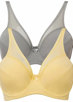 Bügel-BH mit Mesh (2er Pack) Damen Große Cups D-H|Bhs
